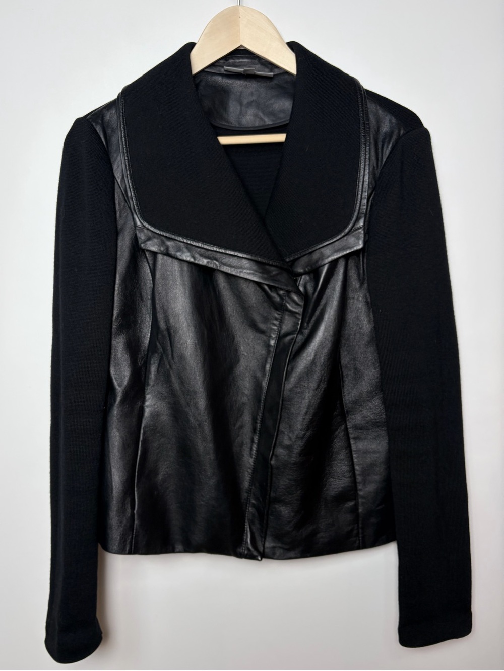 Classiques Entier Leather and Merino Wool Jacket